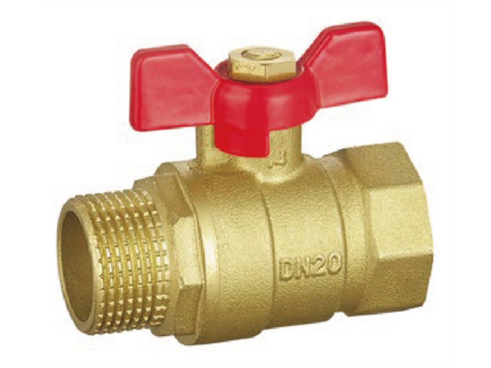 蝶柄外螺紋球閥